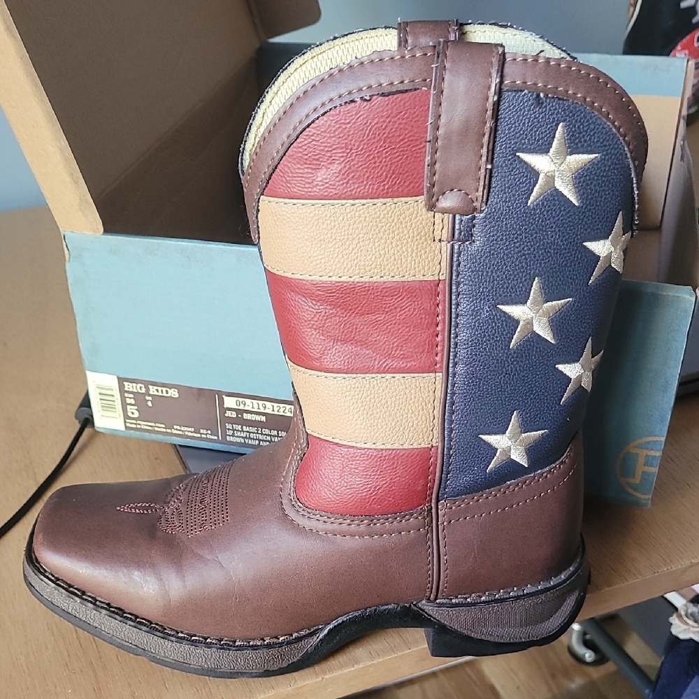 Durango Kids Boots in Red, Blue, and Brown